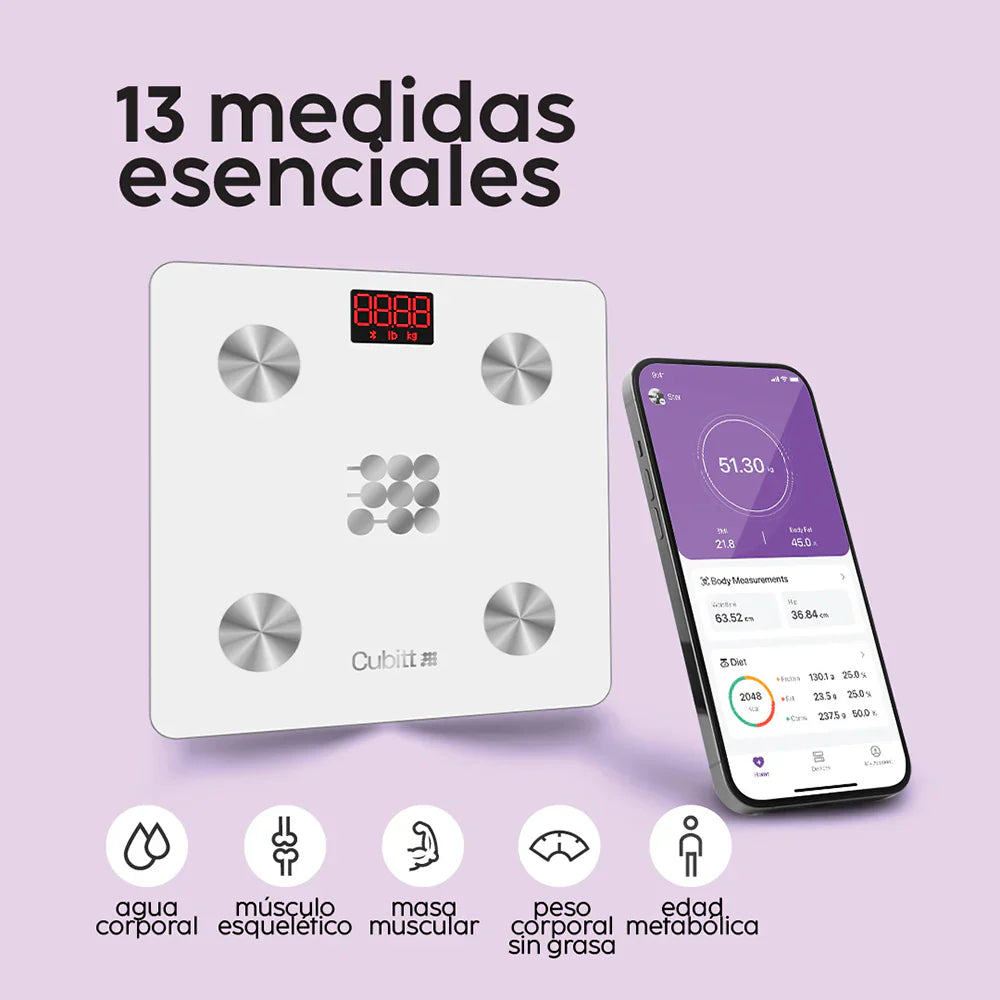 Báscula Corporal Inteligente #color_snow white